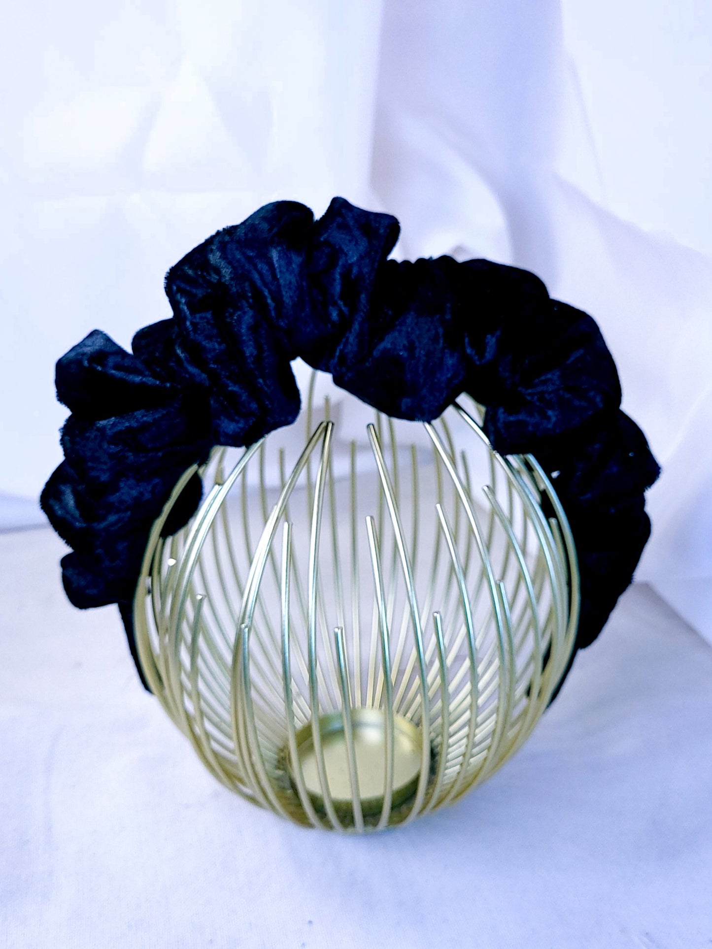 Serre-tête scrunchie - Velours noir