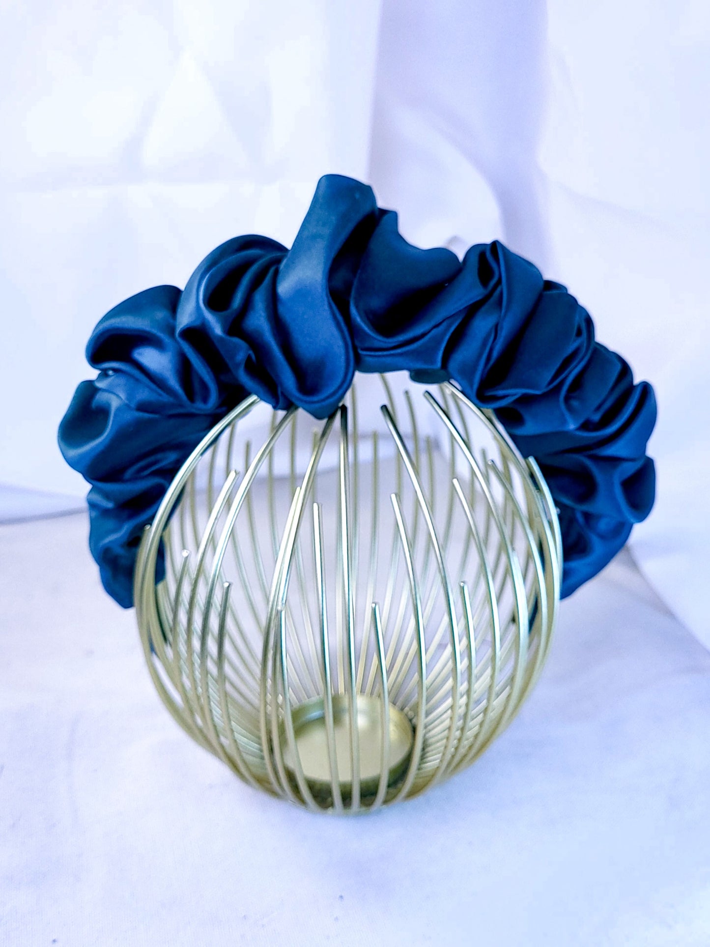 Serre-tête scrunchie - Satin vert