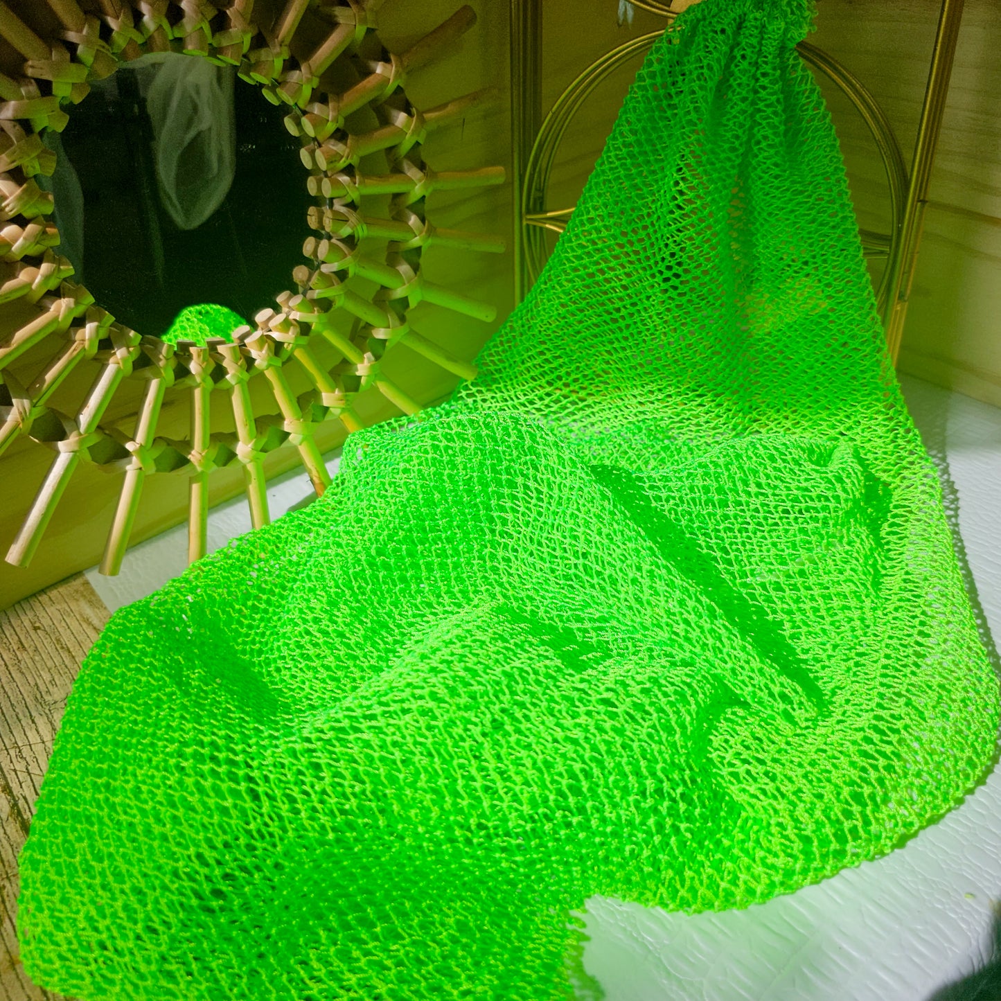 Éponge africaine vert fluo (souple)