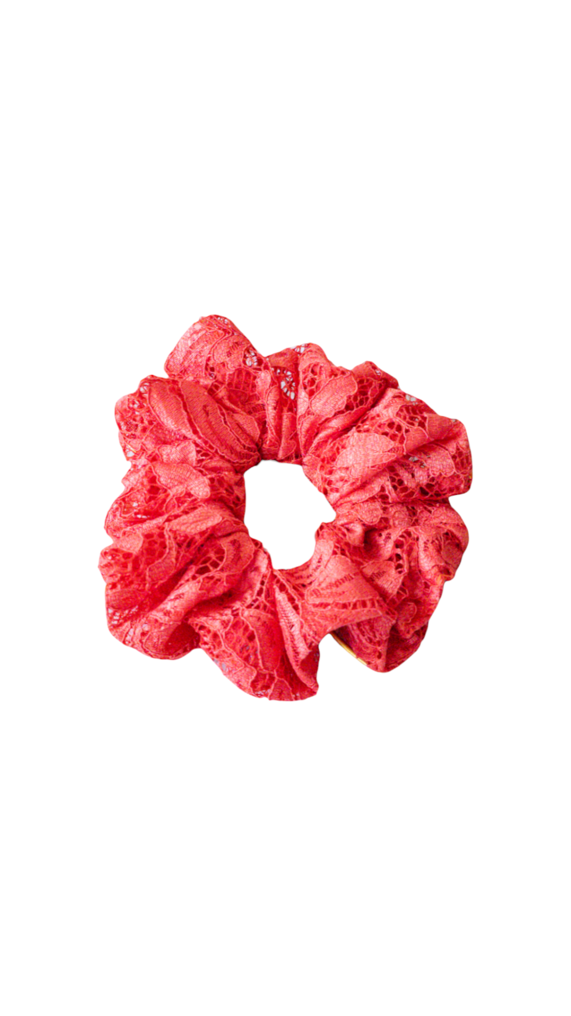 GRAND chouchou dentelle orange