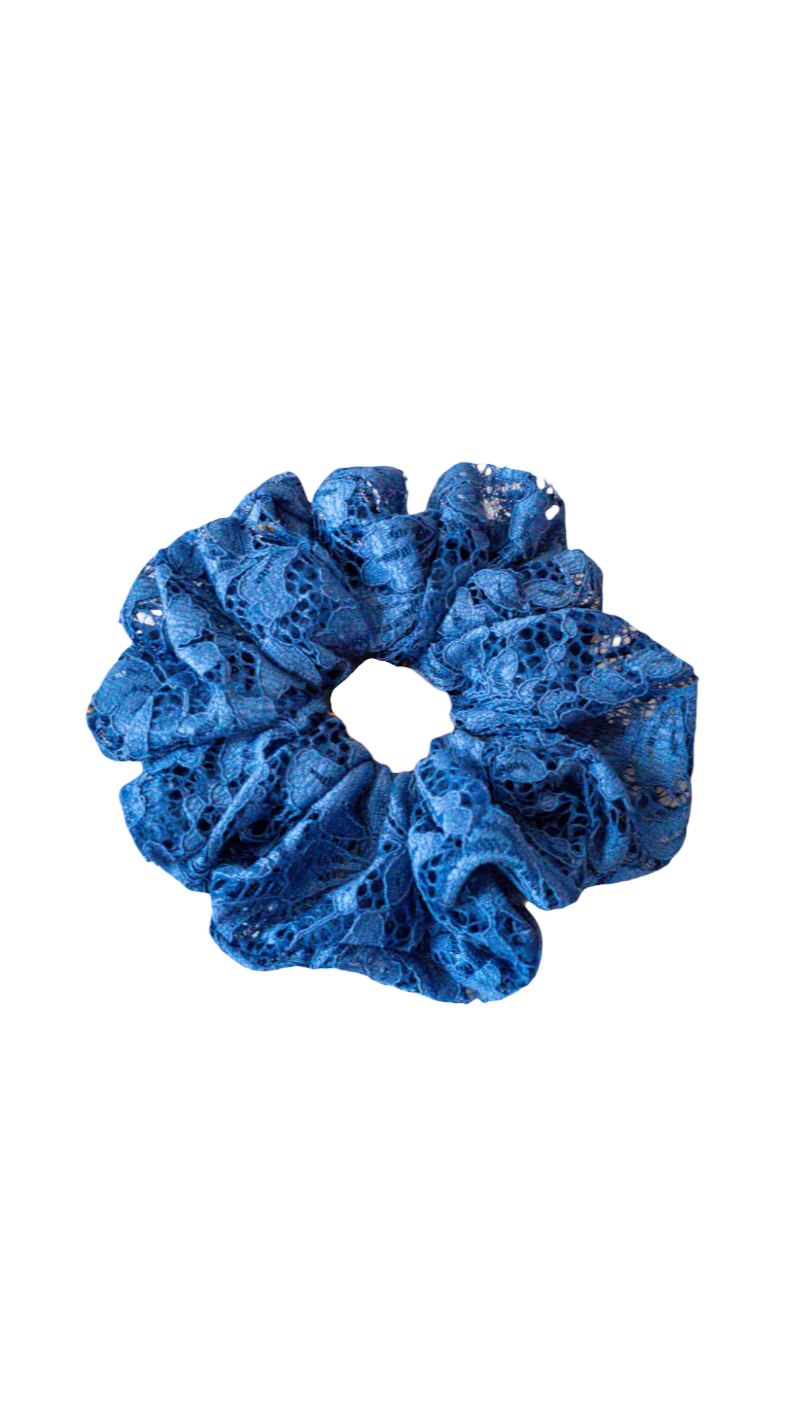 GRAND chouchou dentelle marine