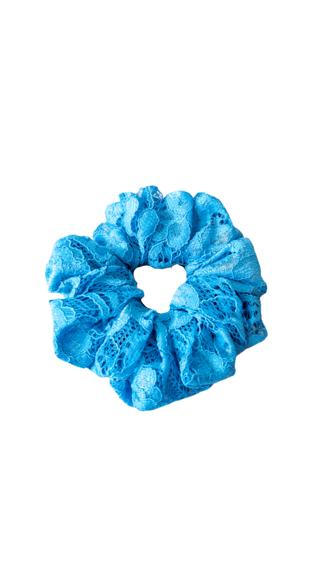 GRAND chouchou dentelle turquoise