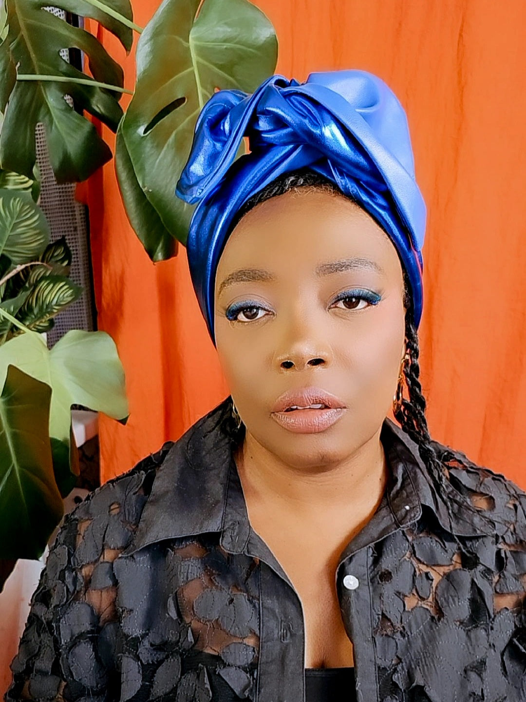 Foulard bamouna bleu roi