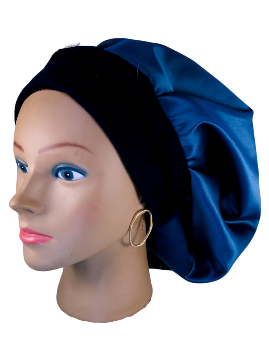 Bonnet en satin bandeau L - VERT FORET