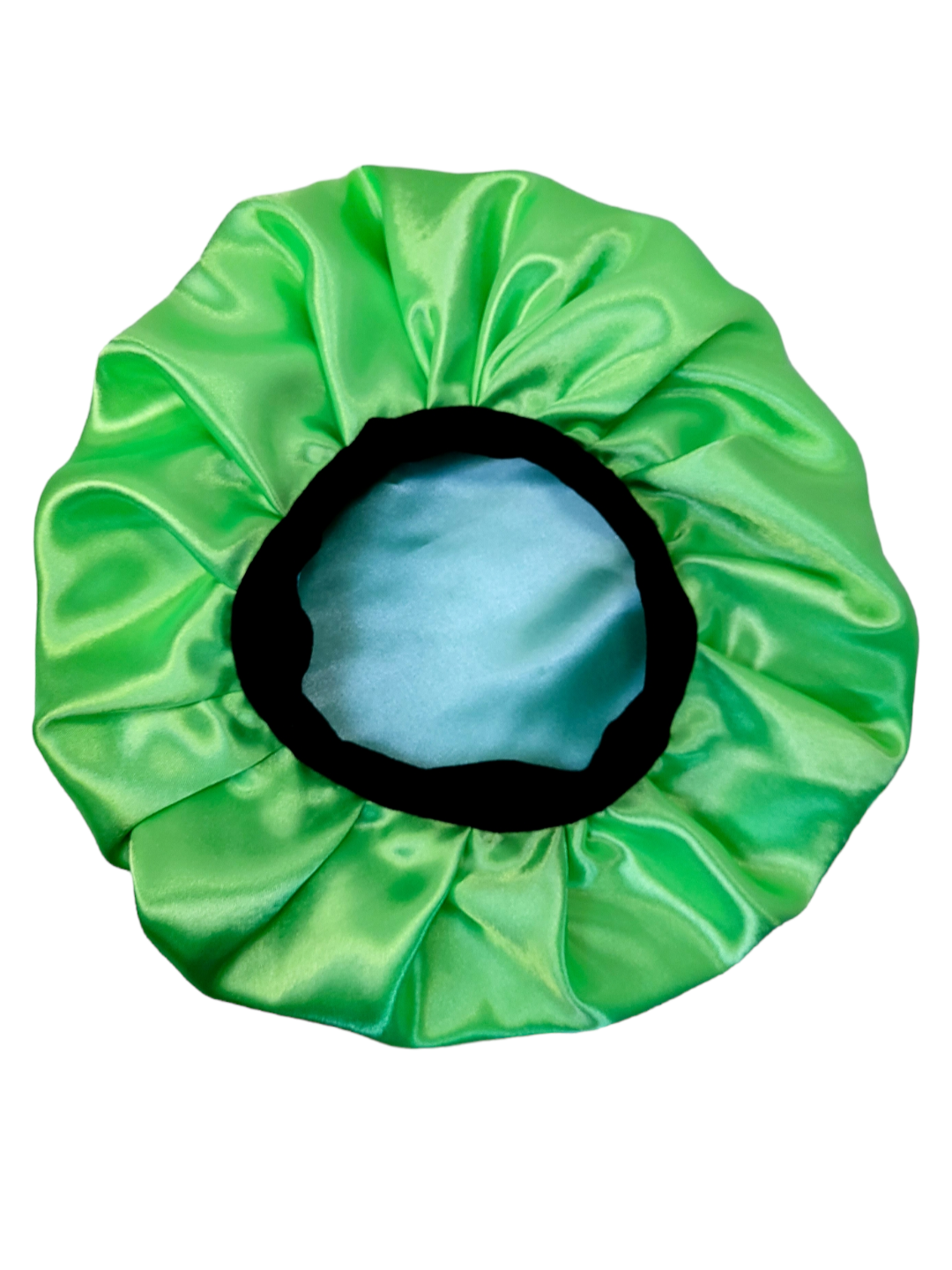 Bonnet en satin bandeau L -VERT FLUO