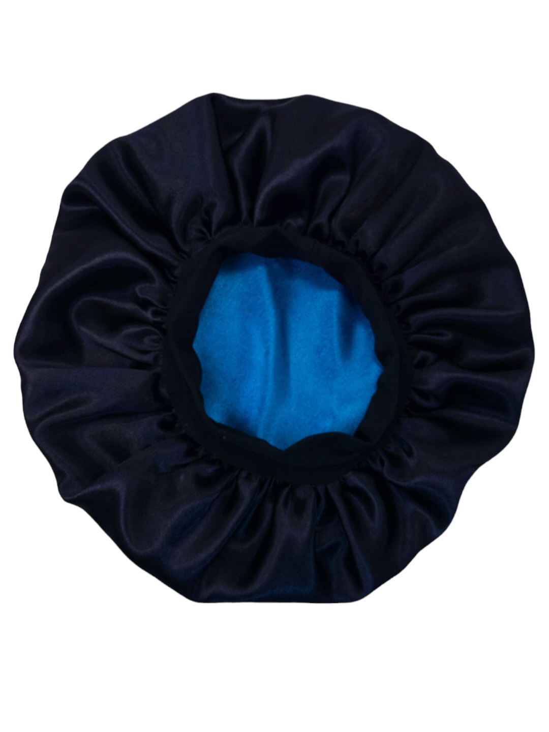 Bonnet en satin bandeau L -VERT PETROLE