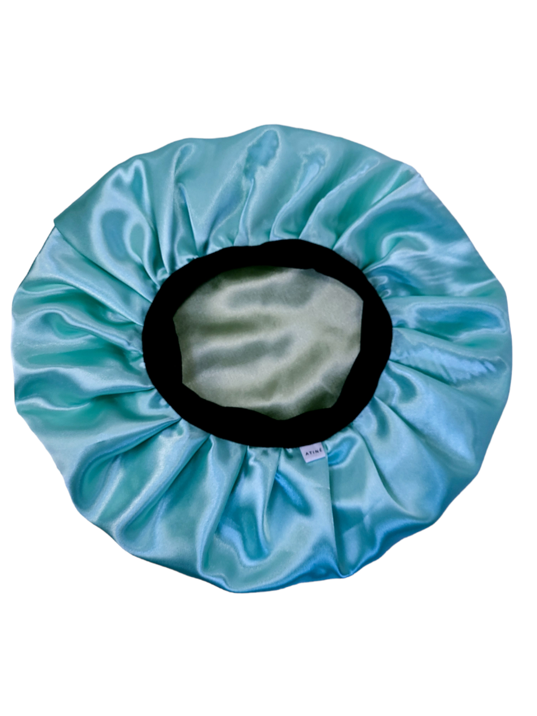 Bonnet en satin bandeau L -TURQUOISE