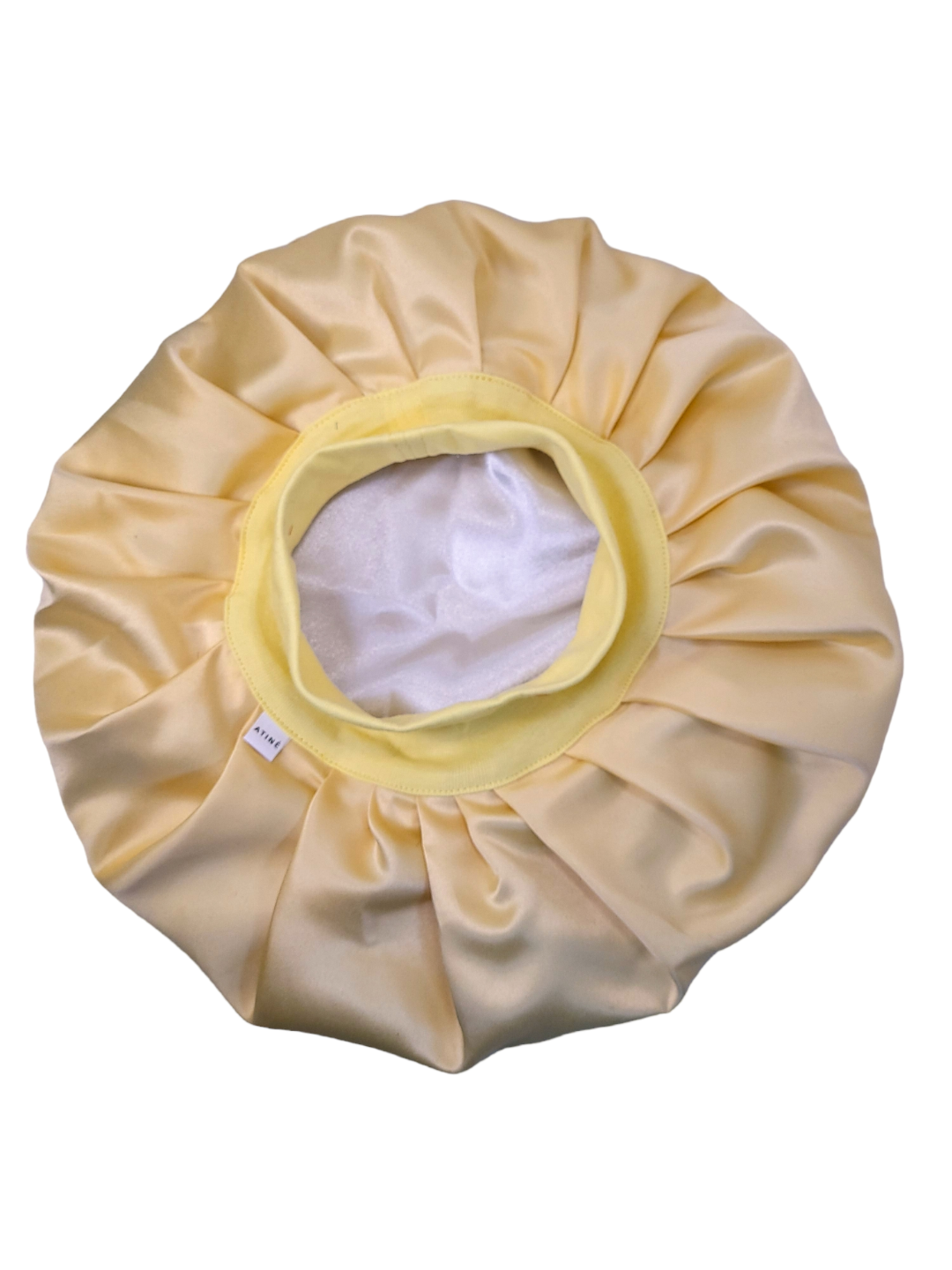 Bonnet en satin bandeau L - JAUNE