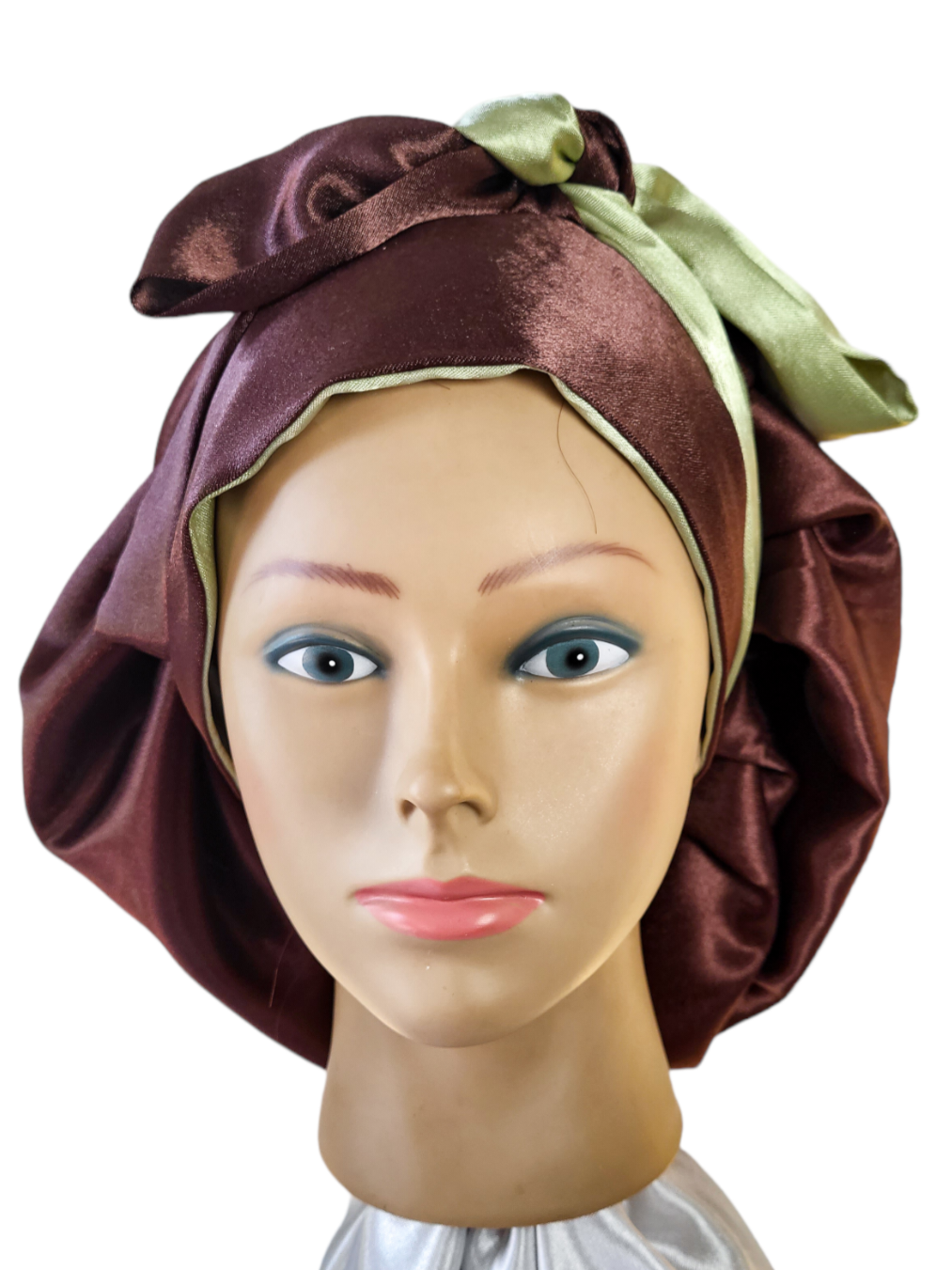 Bonnet en satin FICELLE. L - Nude marron