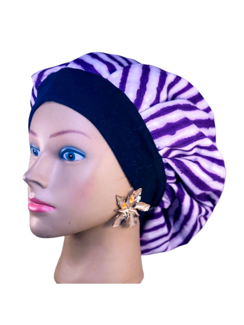 Bonnet en satin bandeau M -INDIGO