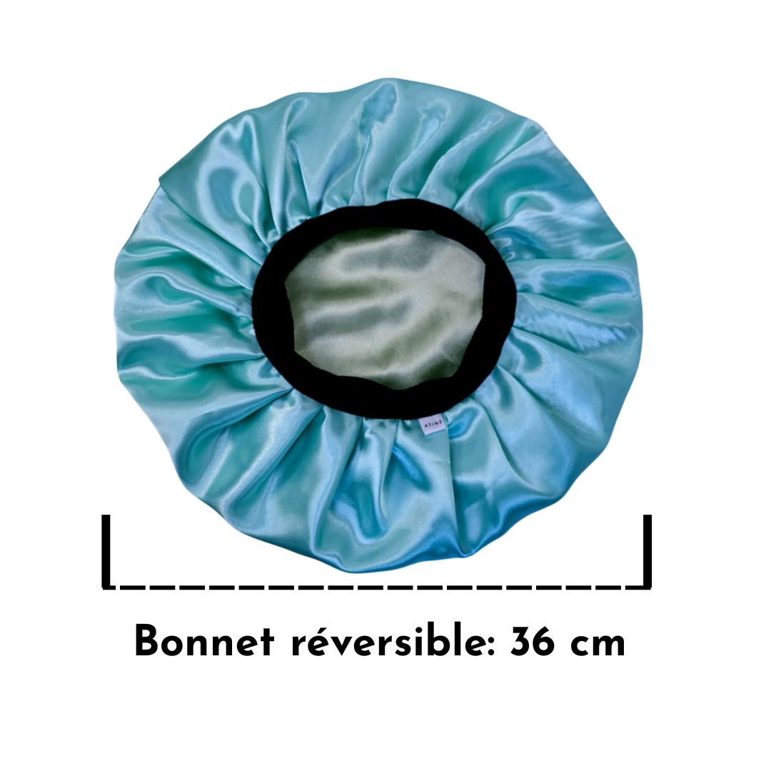 Bonnet en satin bandeau M -Violet (no6)