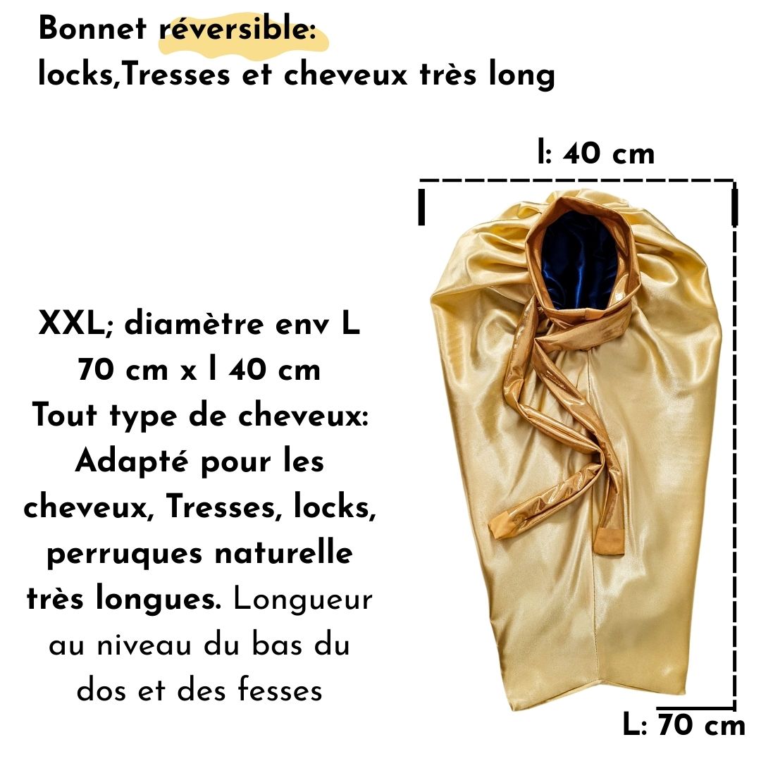 Bonnet de nuit en satin XXL