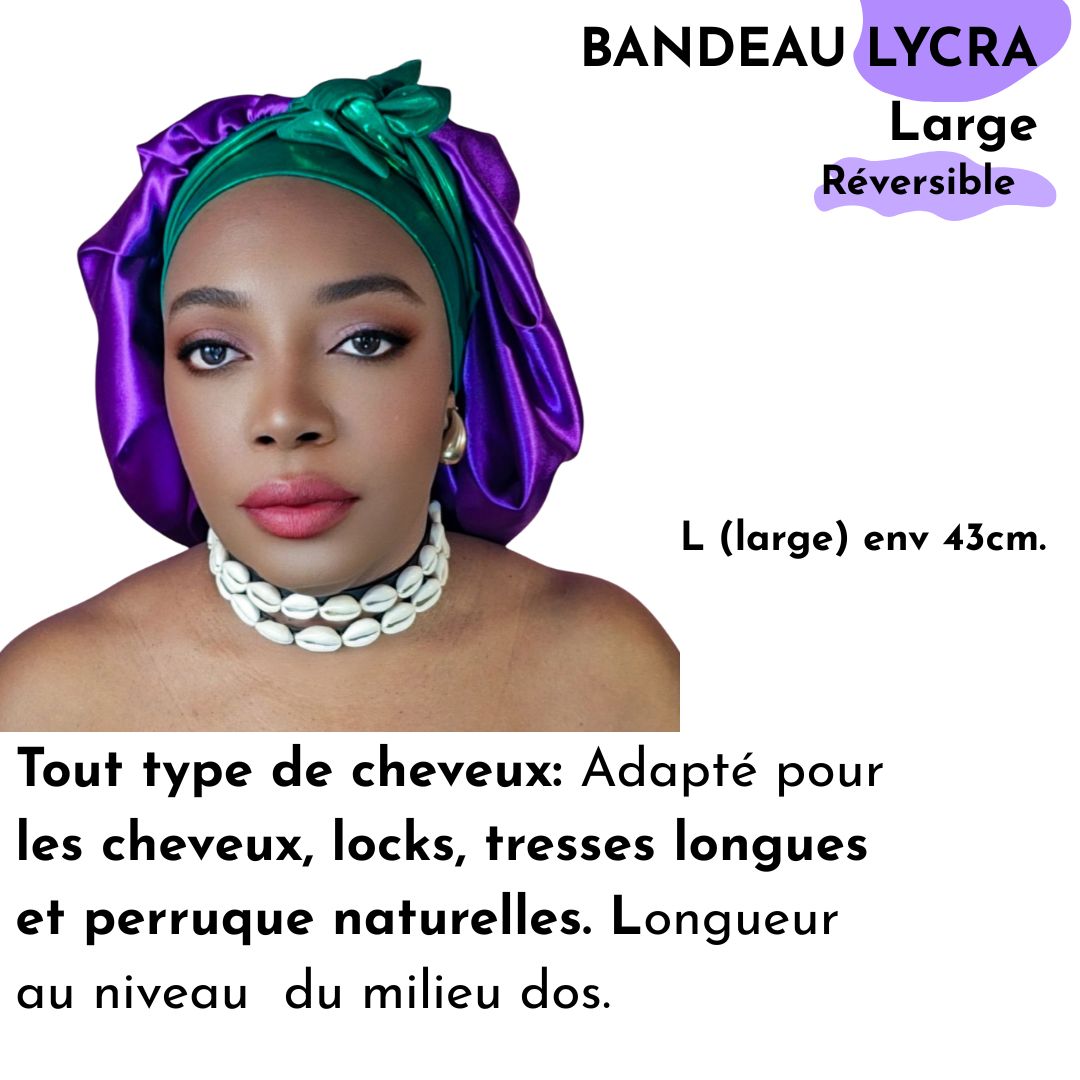 Bonnet en satin bandeau L -Bleu turquoise (no10)