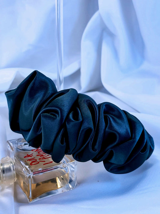 Serre-tête scrunchie - Satin vert