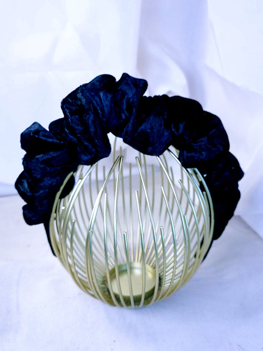 Serre-tête scrunchie  - Velours noir