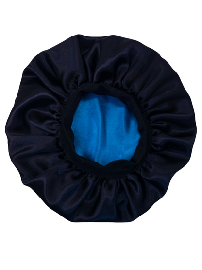 Bonnet en satin bandeau L -VERT PETROLE