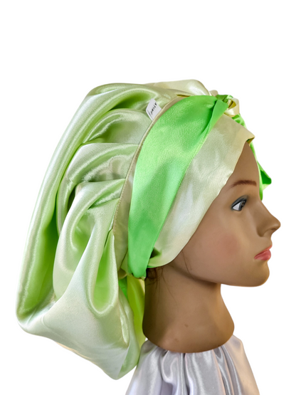 Bonnet en satin FICELLE. L - NUDE FLUO